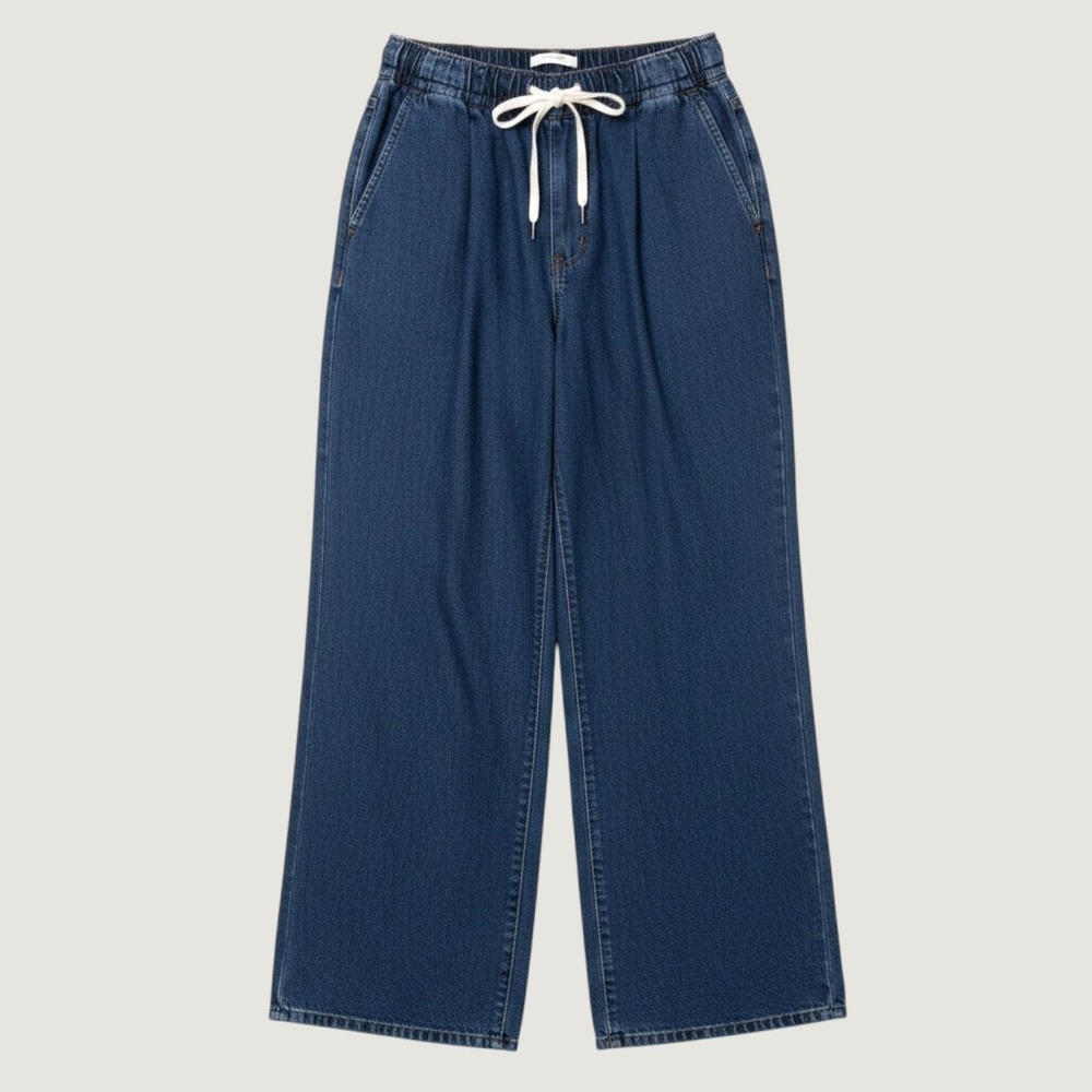 FRAME Super Drape Drawstring Jeans Womens 27 Blue‎ Lyocell High Rise In Ghost